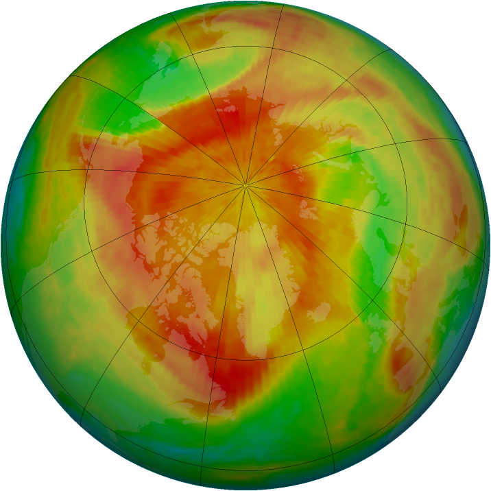 Arctic ozone map for 11 April 2002